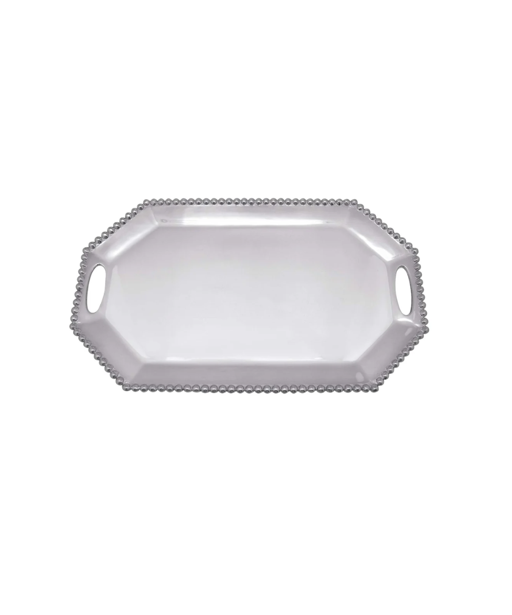 Pearled Large Rectangular Octagonal Tray