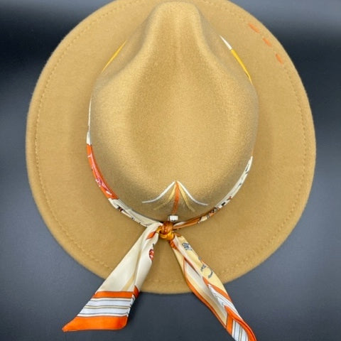 cappuccino color fedora with elegant details