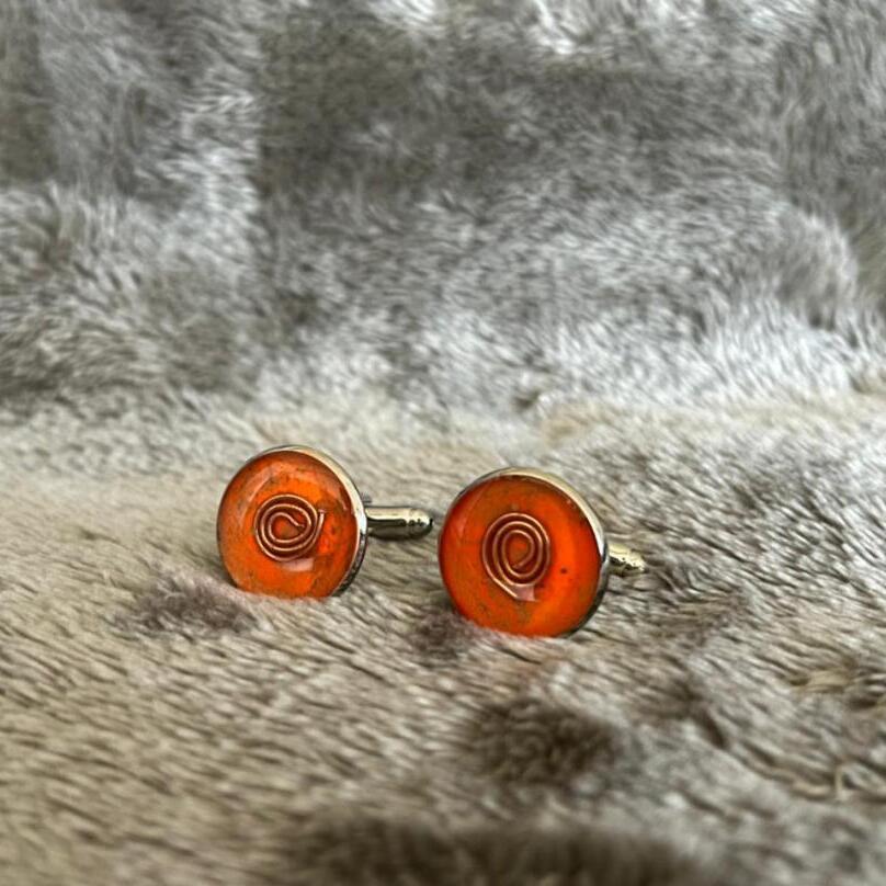 Colors of the Emirates handpainted cufflinks