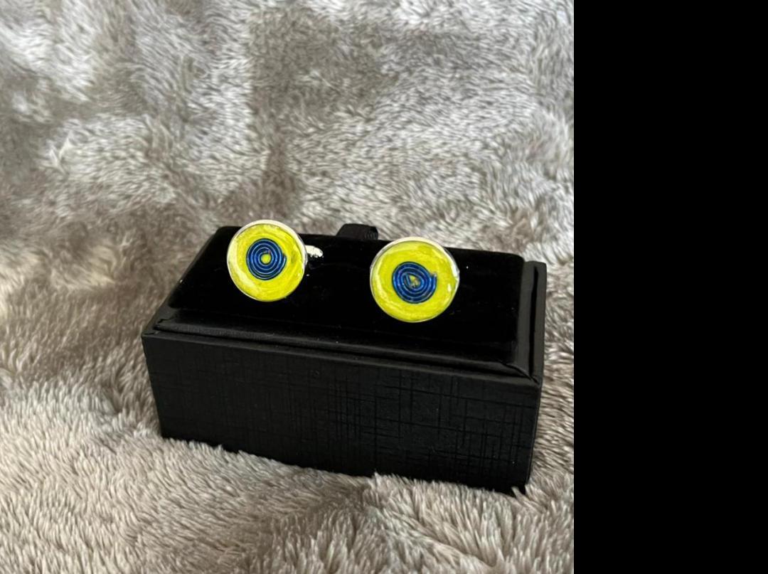 Colors of the Emirates handpainted cufflinks