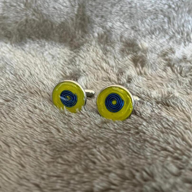 Colors of the Emirates handpainted cufflinks