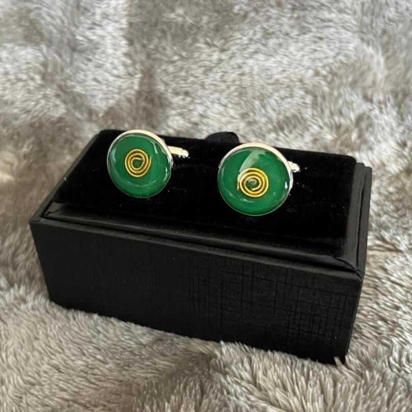 Colors of the Emirates handpainted cufflinks