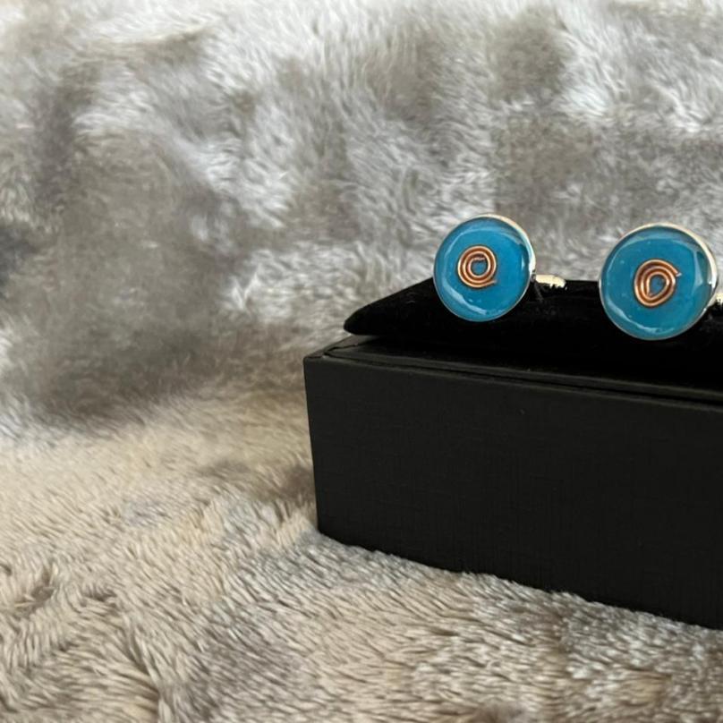 Colors of the Emirates handpainted cufflinks
