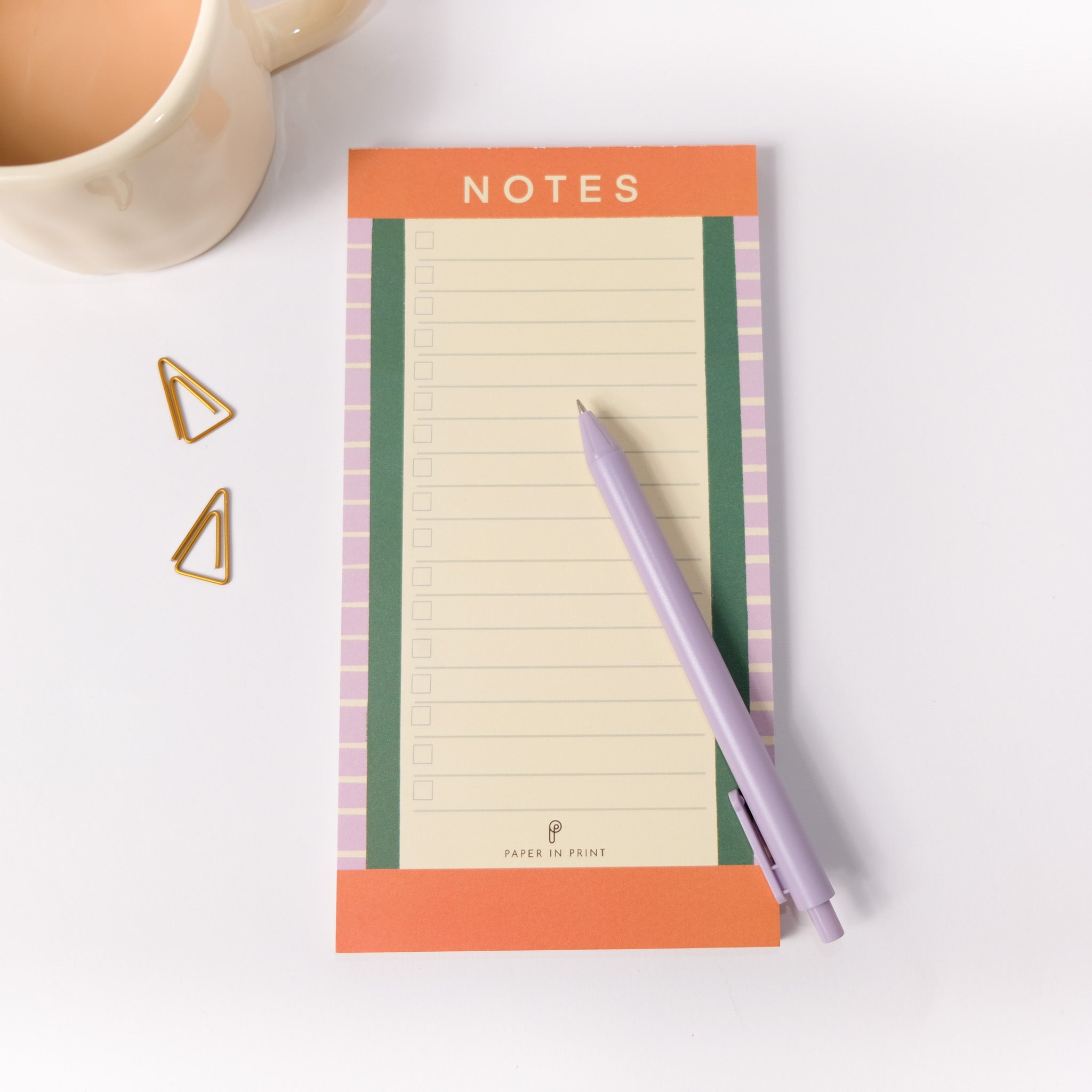 Notepad orange colourblock