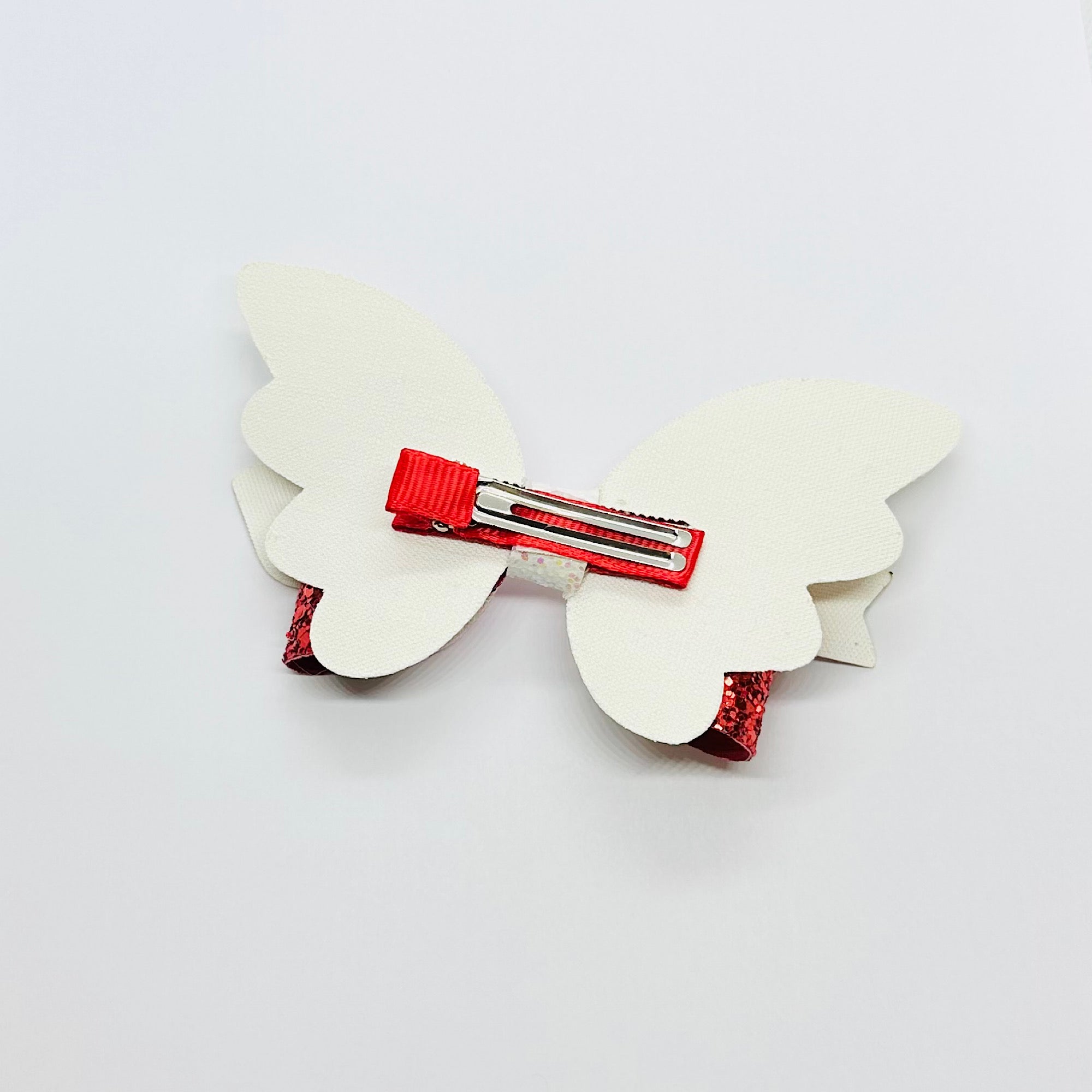 Valentine Stacked Glitter Bow with Hair Clip