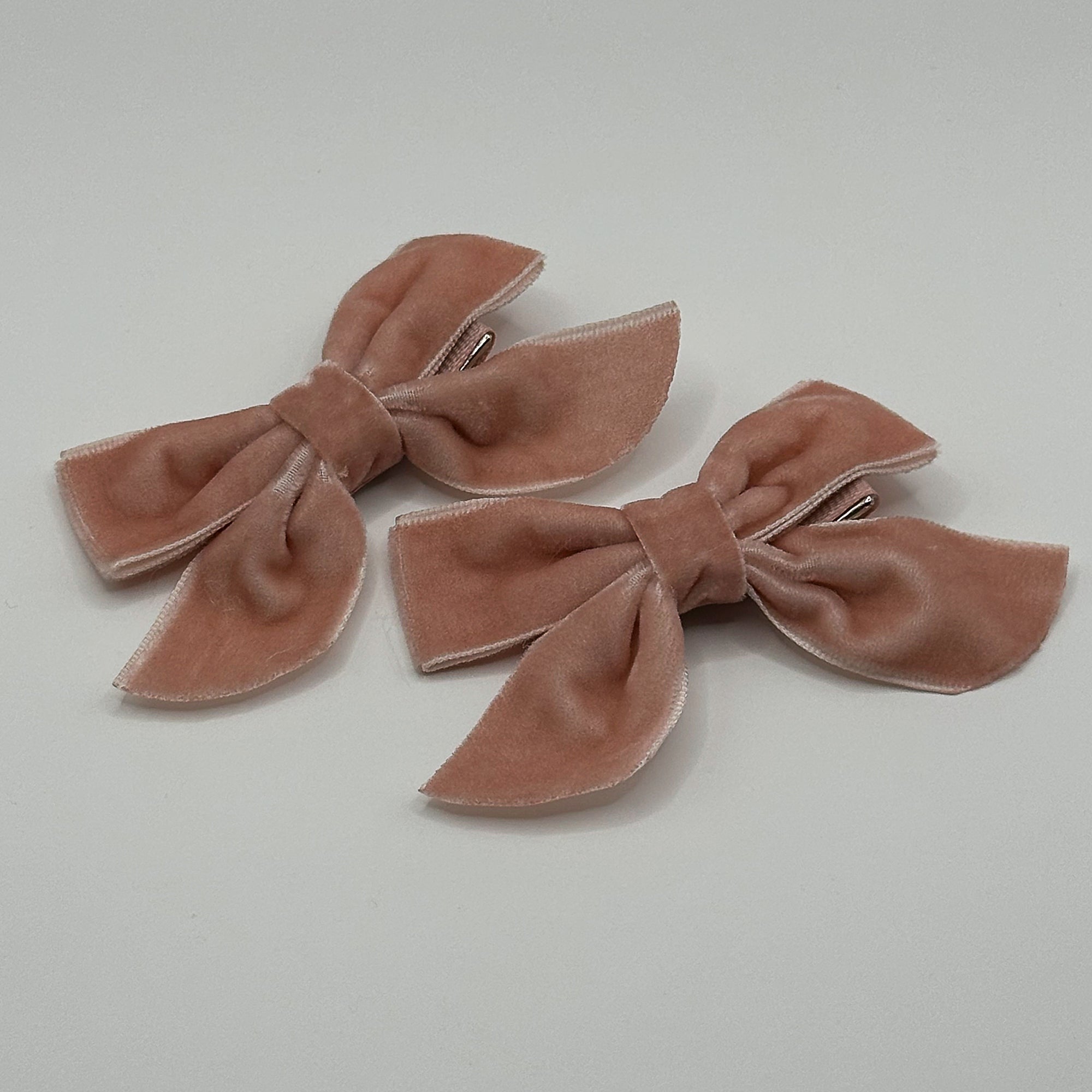 Bestseller | VELVET BUTTERFLY BOWS for Girls | Set of 2 Hair Clips | Perfect to Match Dresses and Outfits | Pink Series