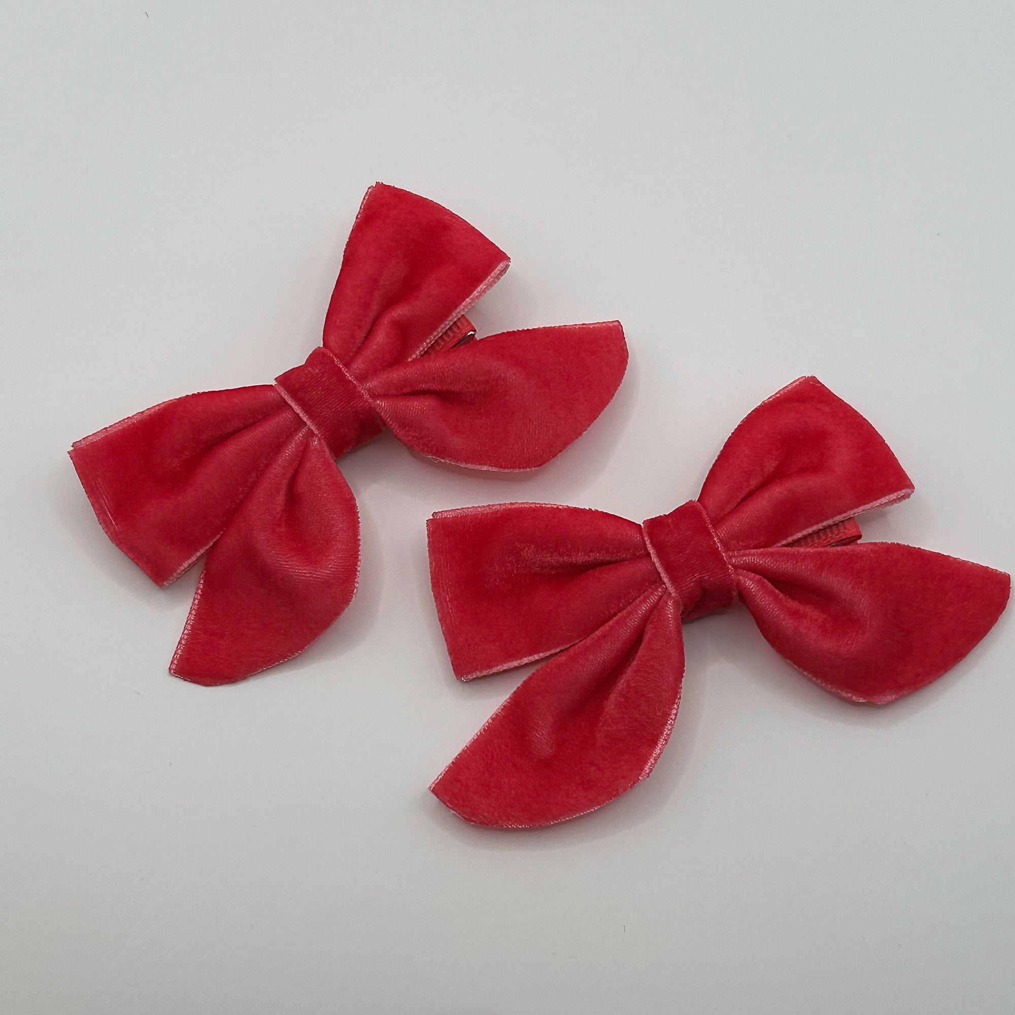 Bestseller | VELVET BUTTERFLY BOWS for Girls | Set of 2 Hair Clips | Perfect to Match Dresses and Outfits | Pink Series