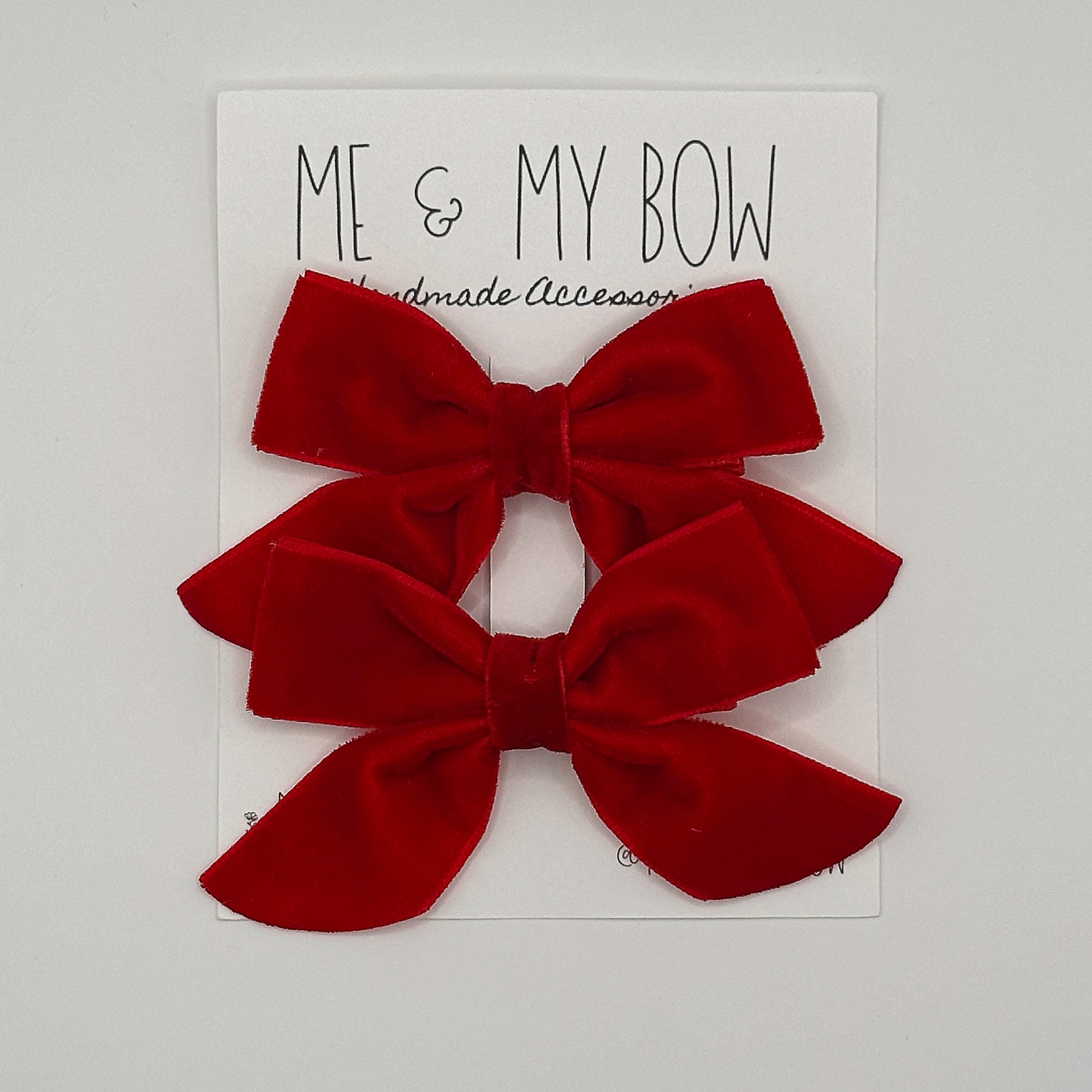 Bestseller | VELVET BUTTERFLY BOWS for Girls | Set of 2 Hair Clips | Perfect to Match Dresses, Outfits and School Uniforms