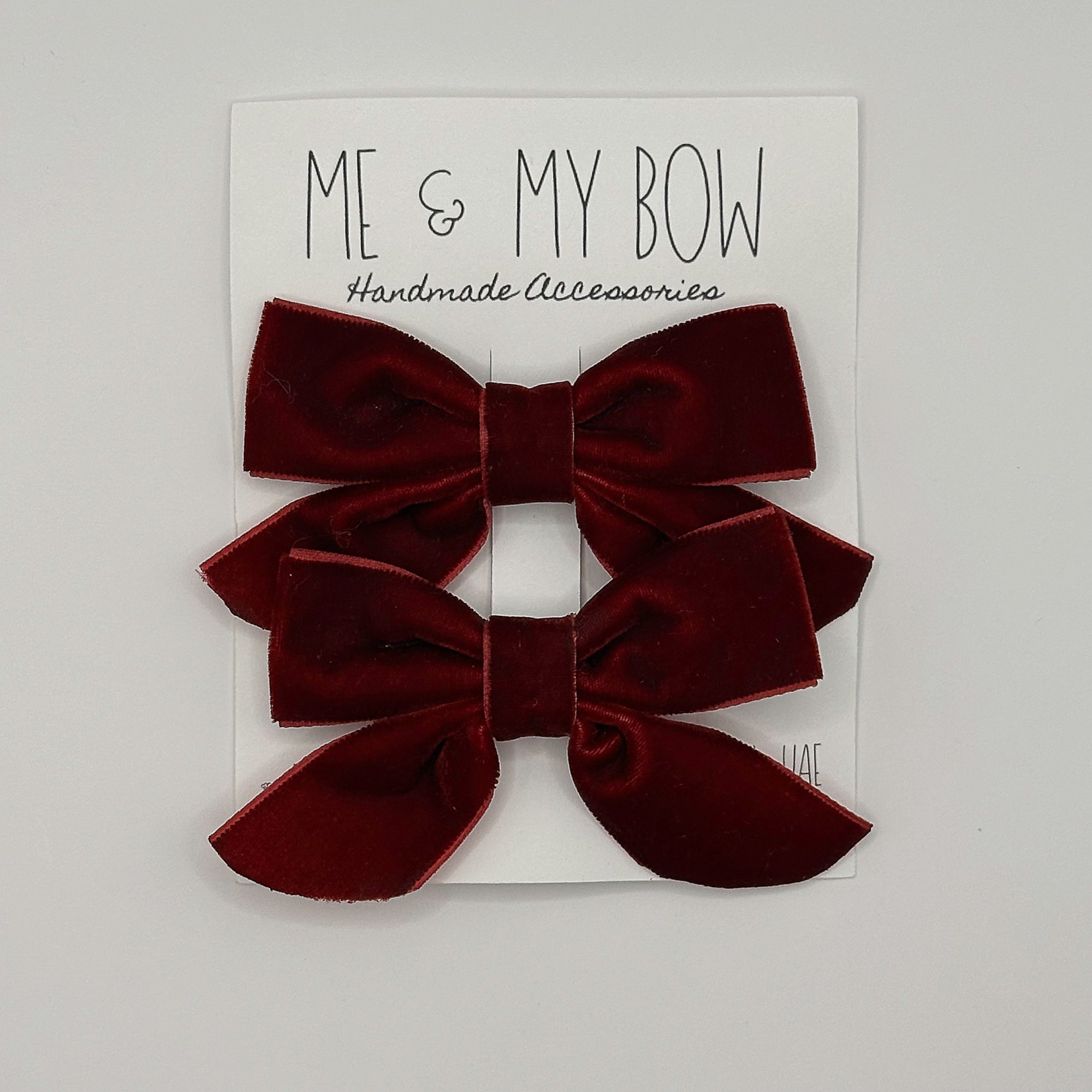 Bestseller | VELVET BUTTERFLY BOWS for Girls | Set of 2 Hair Clips | Perfect to Match Dresses, Outfits and School Uniforms