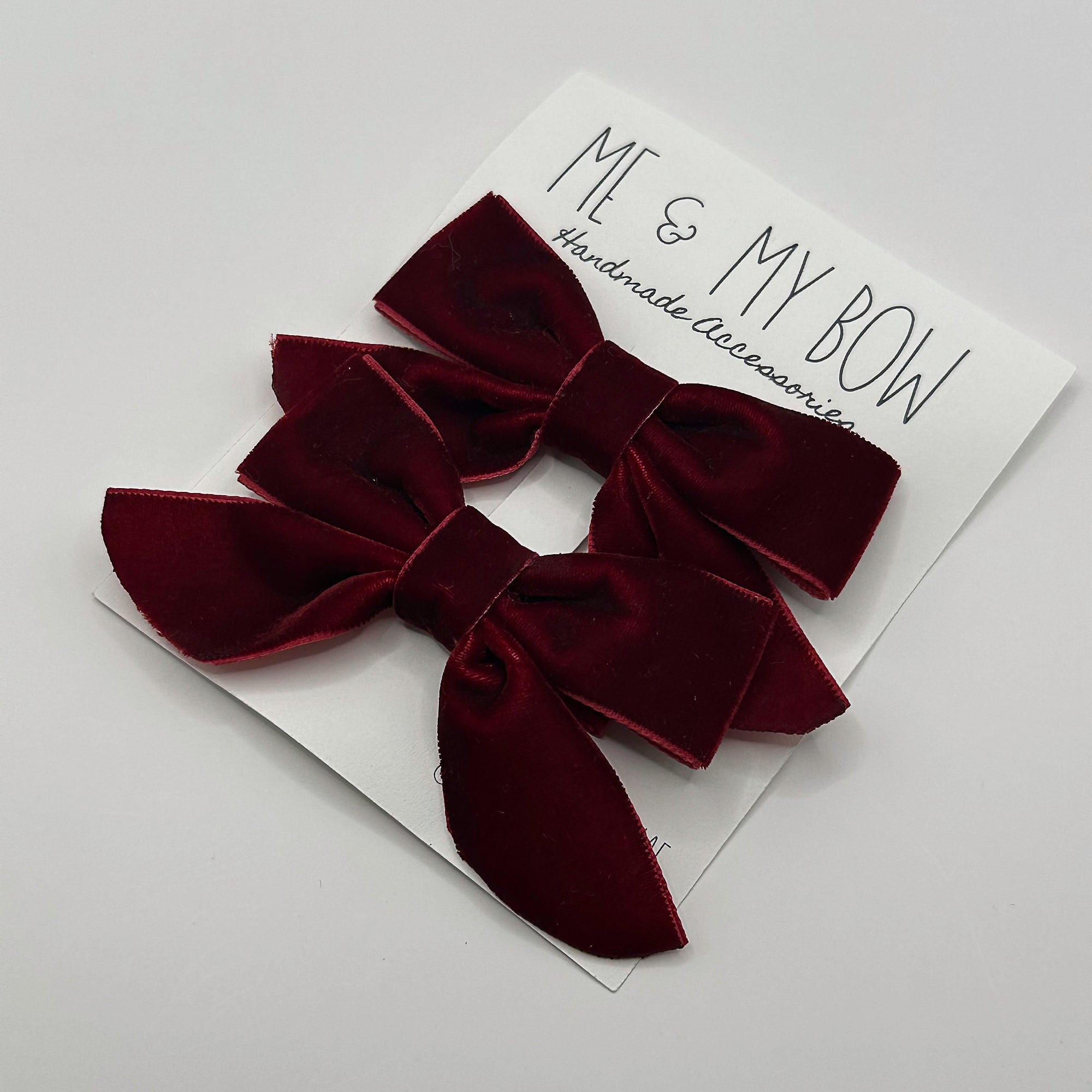 Bestseller | VELVET BUTTERFLY BOWS for Girls | Set of 2 Hair Clips | Perfect to Match Dresses, Outfits and School Uniforms