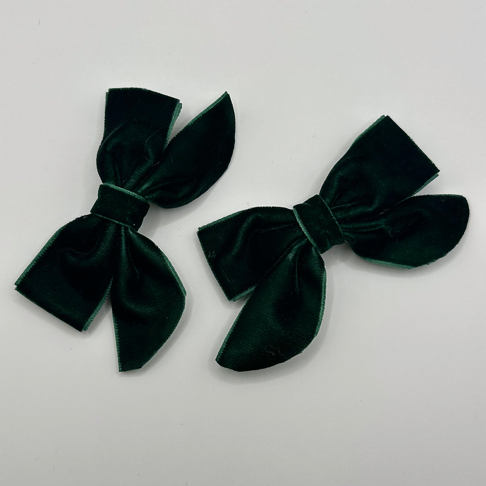 Bestseller | VELVET BUTTERFLY BOWS for Girls | Set of 2 Hair Clips | Perfect to Match Dresses, Outfits and School Uniforms