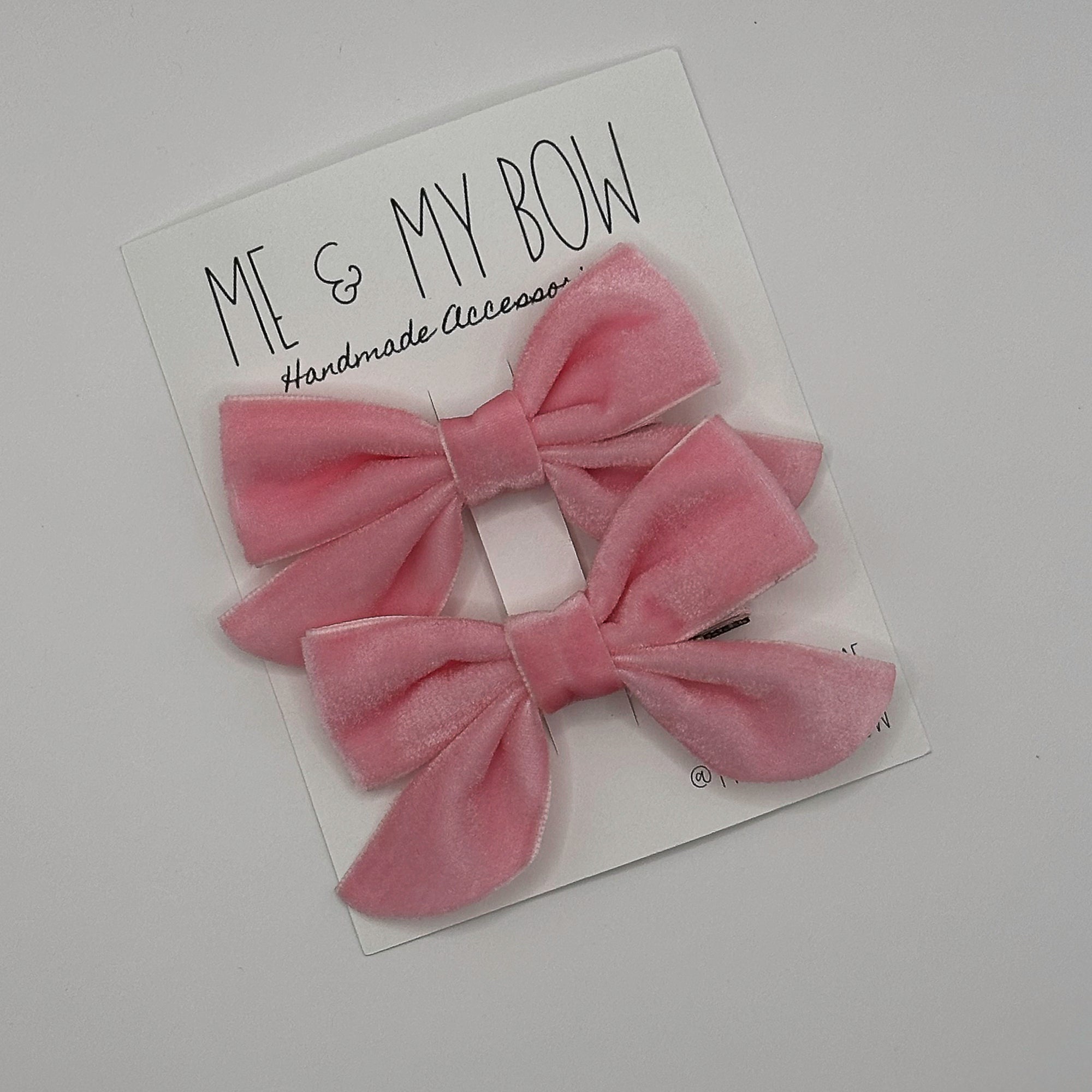 Bestseller | VELVET BUTTERFLY BOWS for Girls | Set of 2 Hair Clips | Perfect to Match Dresses and Outfits | Pink Series