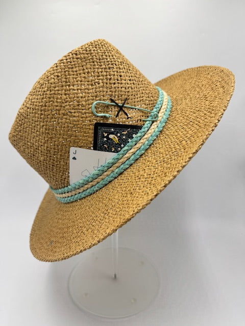 Light brown natural straw hat