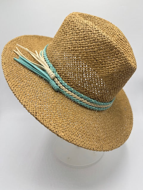 Light brown natural straw hat