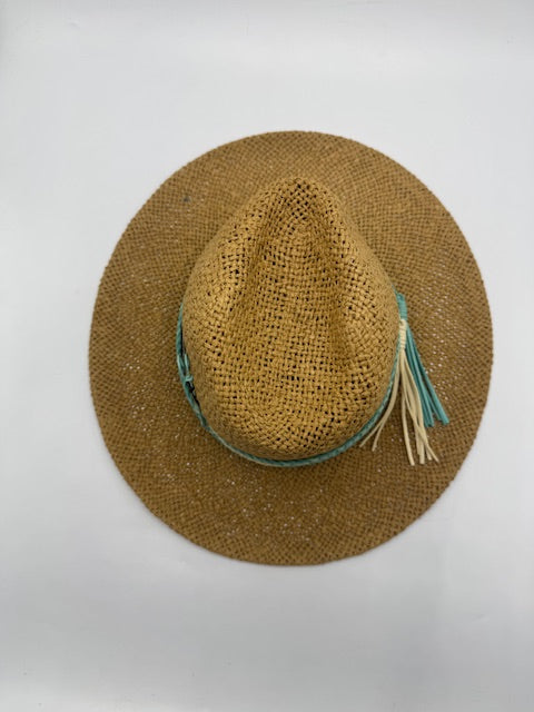 Light brown natural straw hat