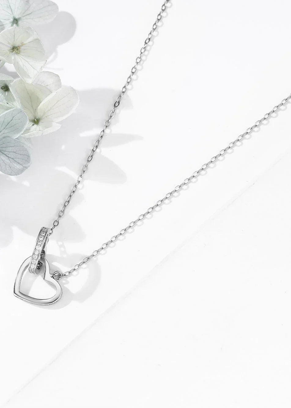 Dual Heart Sterling Silver Chain
