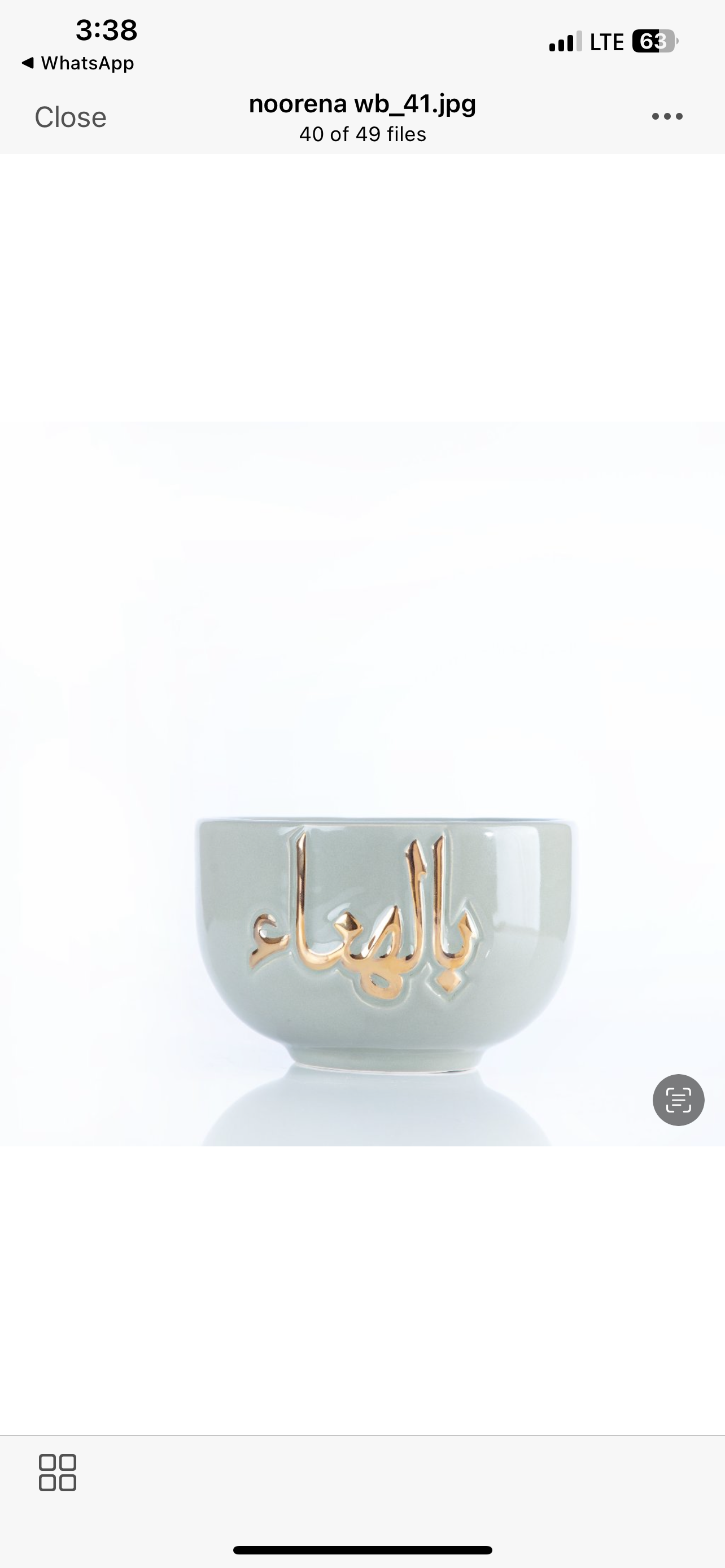 Luxury Handcrafted Ceramic Bowl – Gold Engraved 'Bel Hana' 17cm