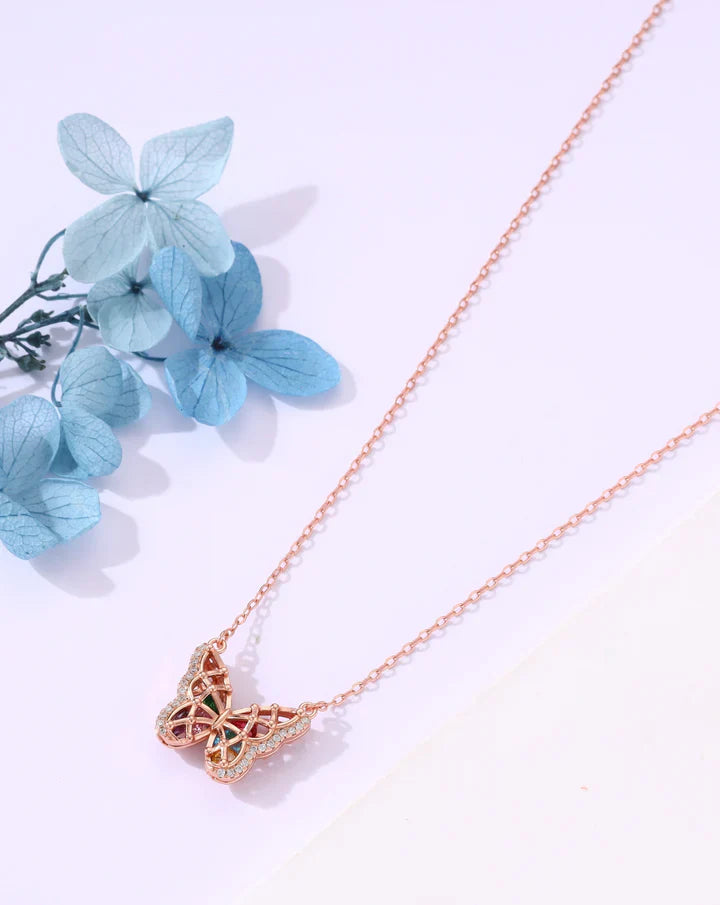 Aurora Wings Butterfly Charm Chain