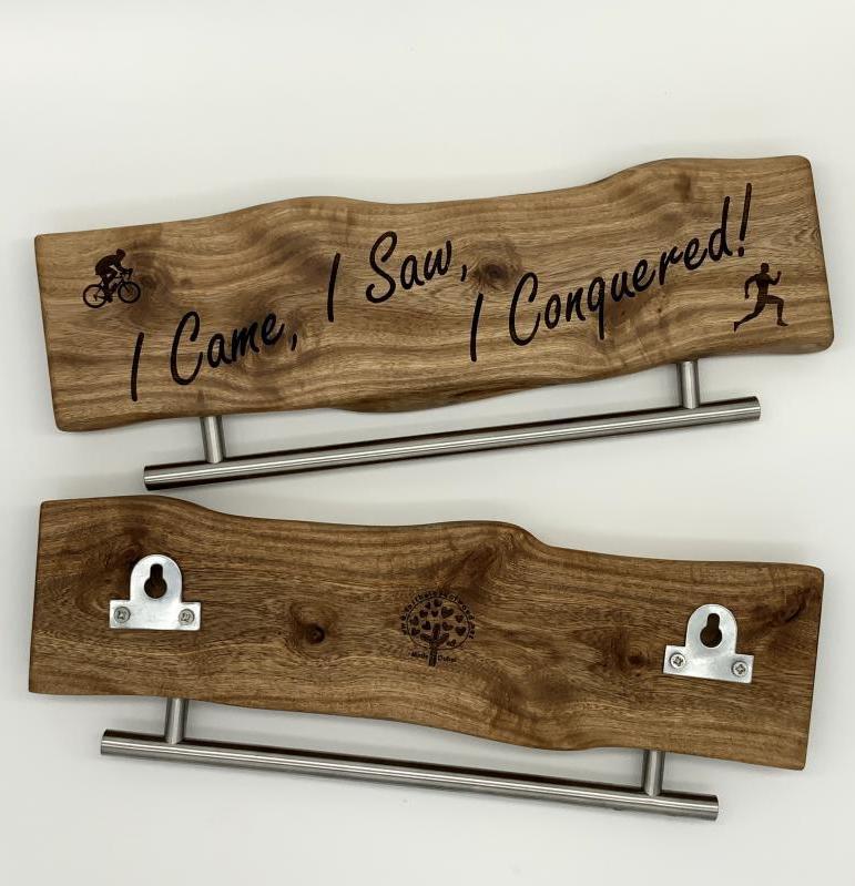 Natural Log Medal Holder "I Came, I Saw, I Conquered!"