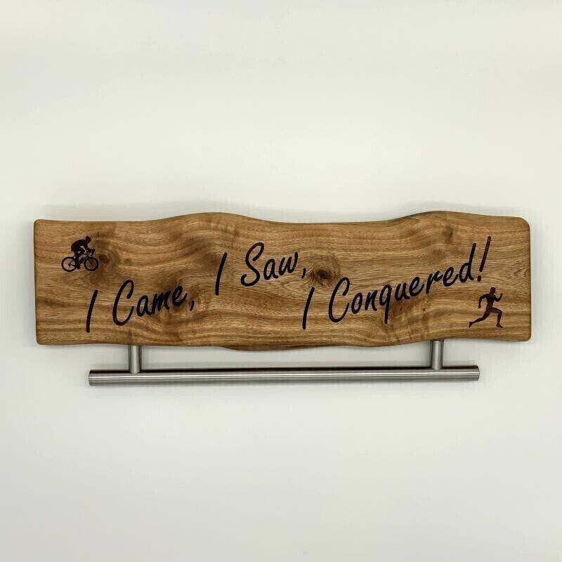 Natural Log Medal Holder "I Came, I Saw, I Conquered!"