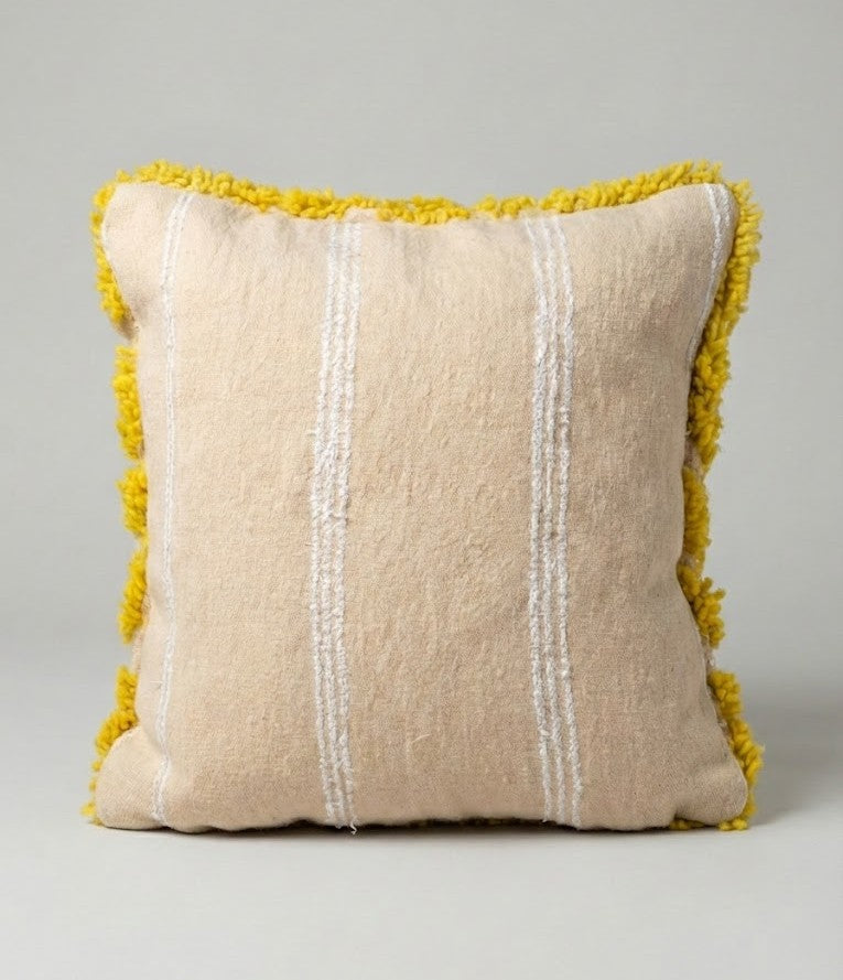 The 'Golden Oasis' Pillow Case: Dyed with Saffron & Henna