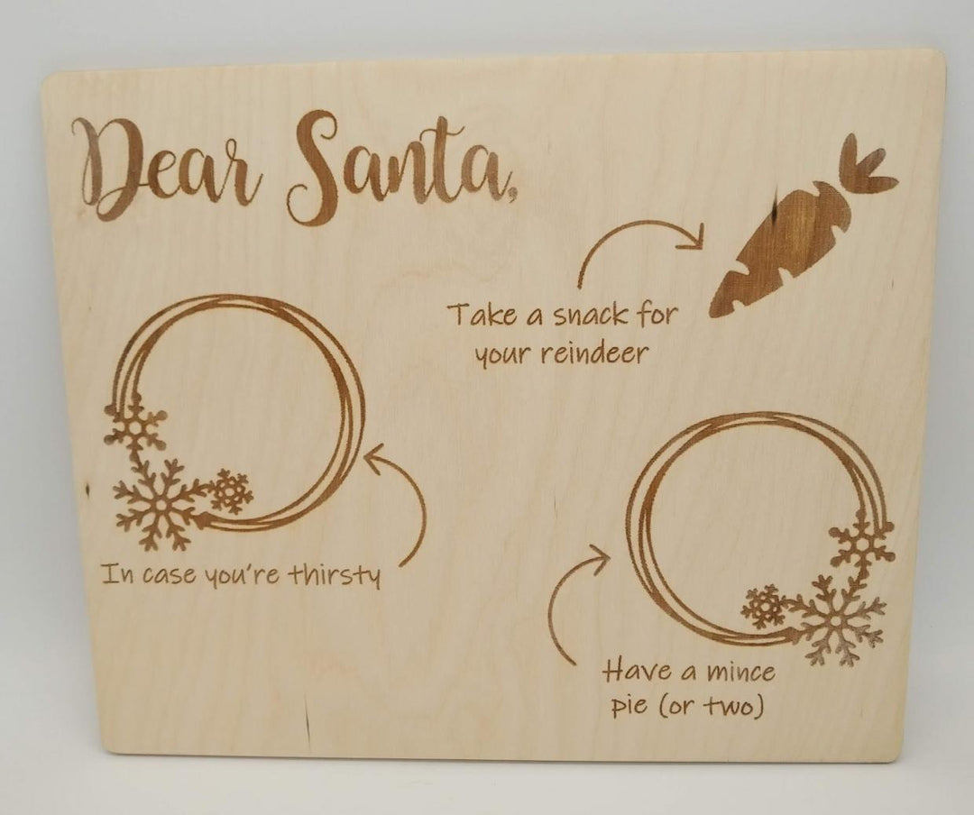 Santa mince pie and milk tray