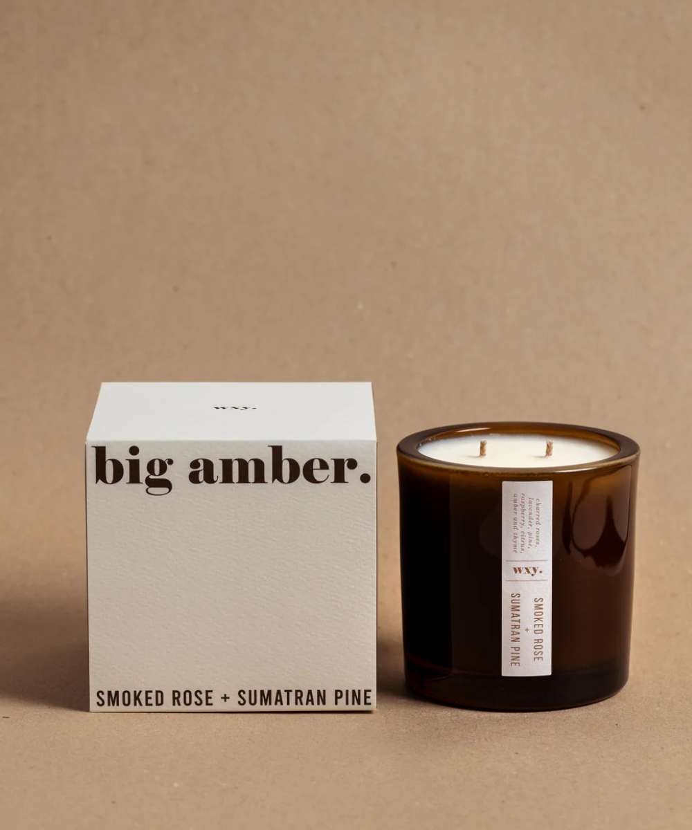 Wxy. Amber Smoked rose & Sumatran pine Candle