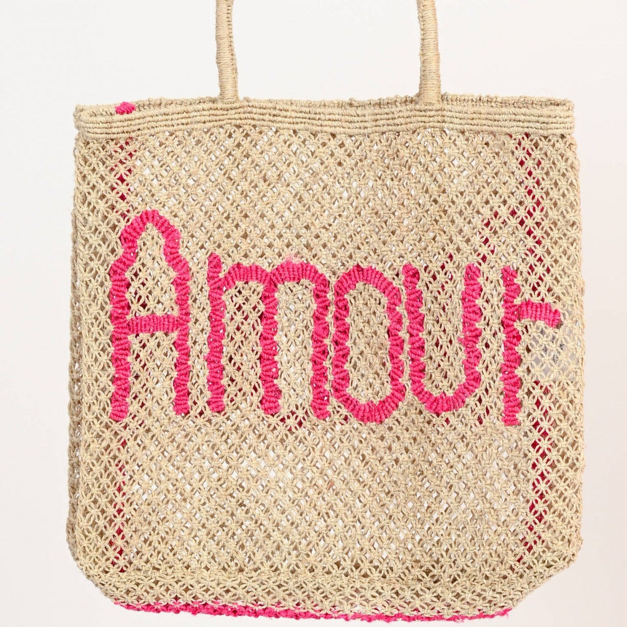 Amour Jute Bag S Hot Pink - Saffron Souk 4 The Jacksons