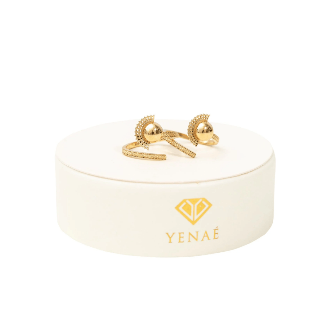 TSIRUR RING | Graceful Ethiopian-Eritrean Filigree Design - 18K GOLD PLATED | 4-IN-1 JEWELRY