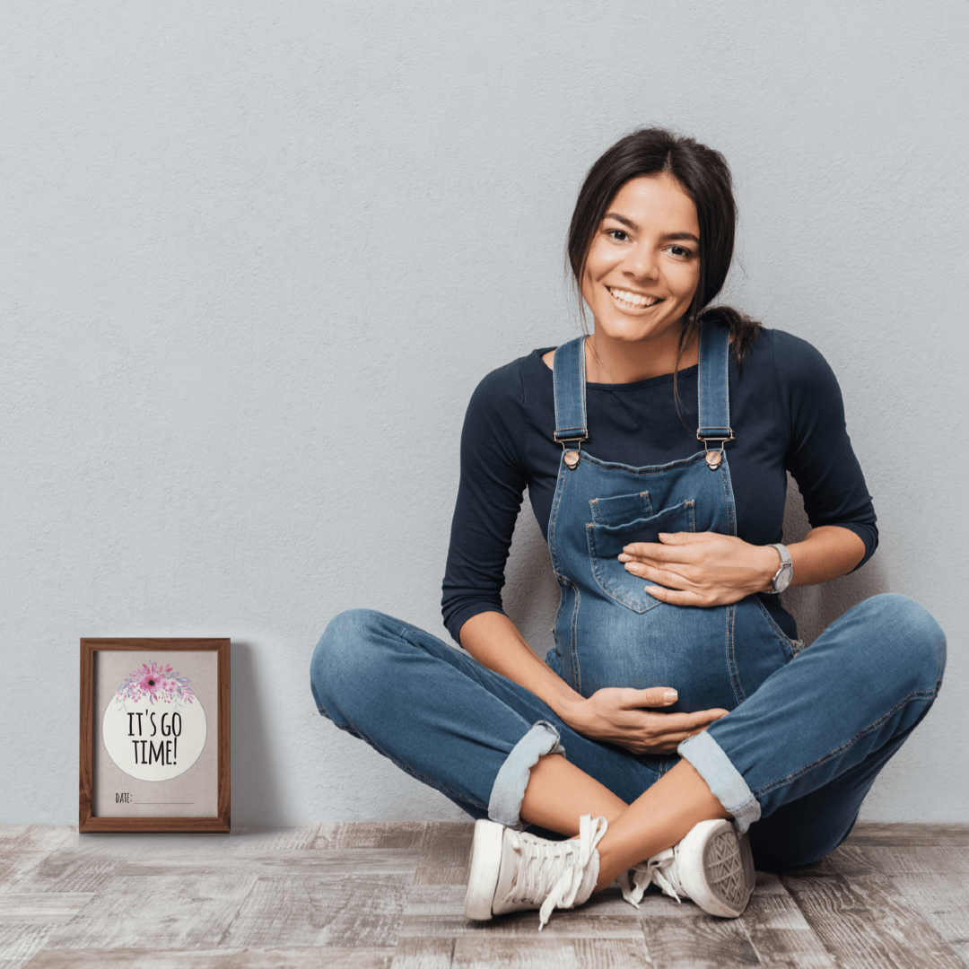 Watercolor Kraft Pregnancy Milestone Cards - Set of 30