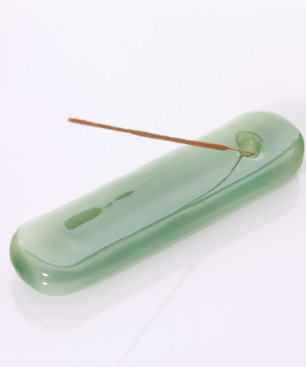MÆGEN Lilo Glass Incense Holder - Milky Sea Green