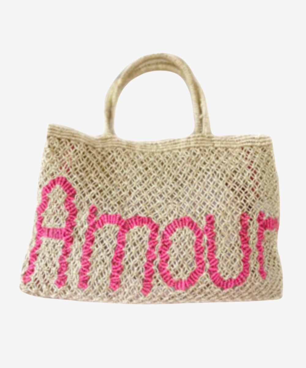 Amour Jute Bag S Hot Pink