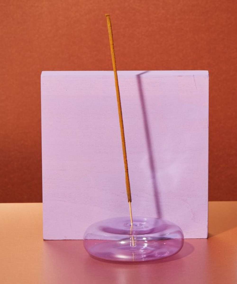 MÆGEN Dimple Glass Incense Holder - Lavendar