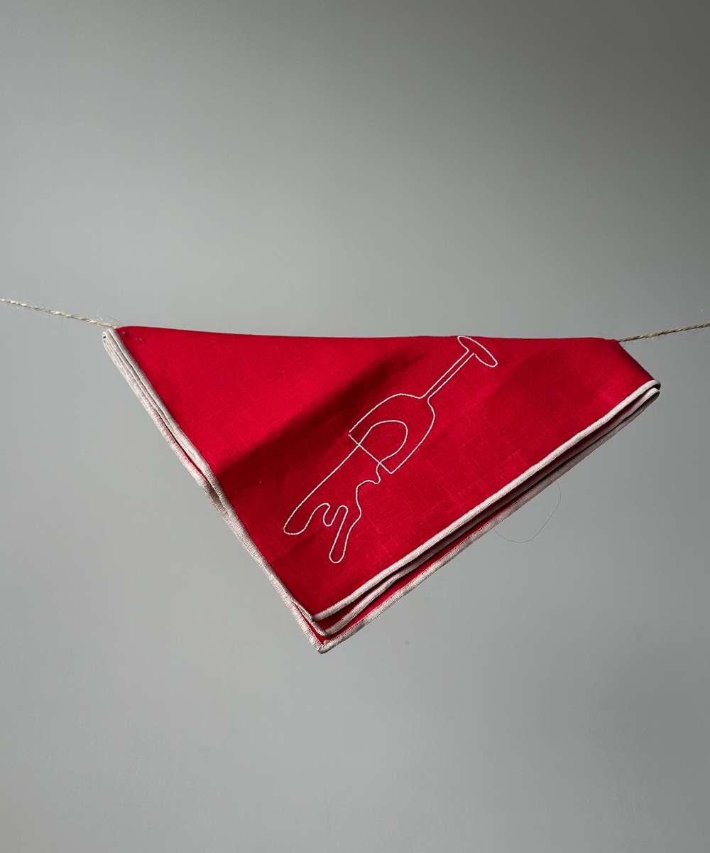MÆGEN Linen-Blend Napkins - Wine (pack of 2)