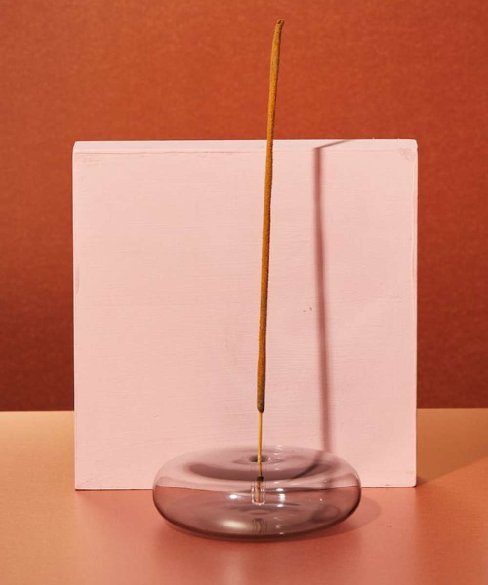 MÆGEN Dimple Glass Incense Holder - Grey