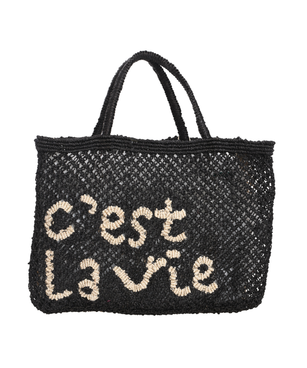 C'est La Vie Jute Bag Black