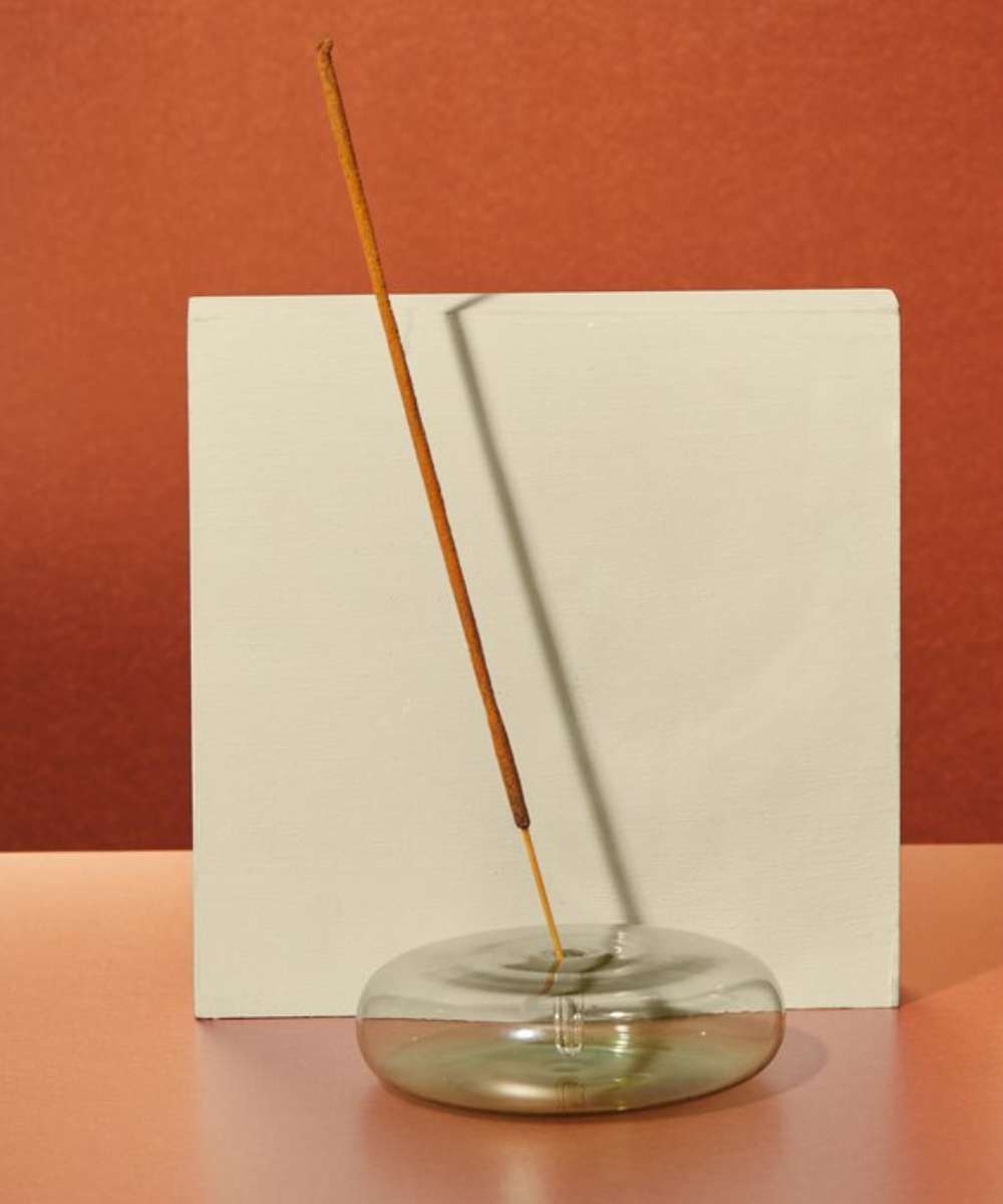 MÆGEN Dimple Glass Incense Holder - Green