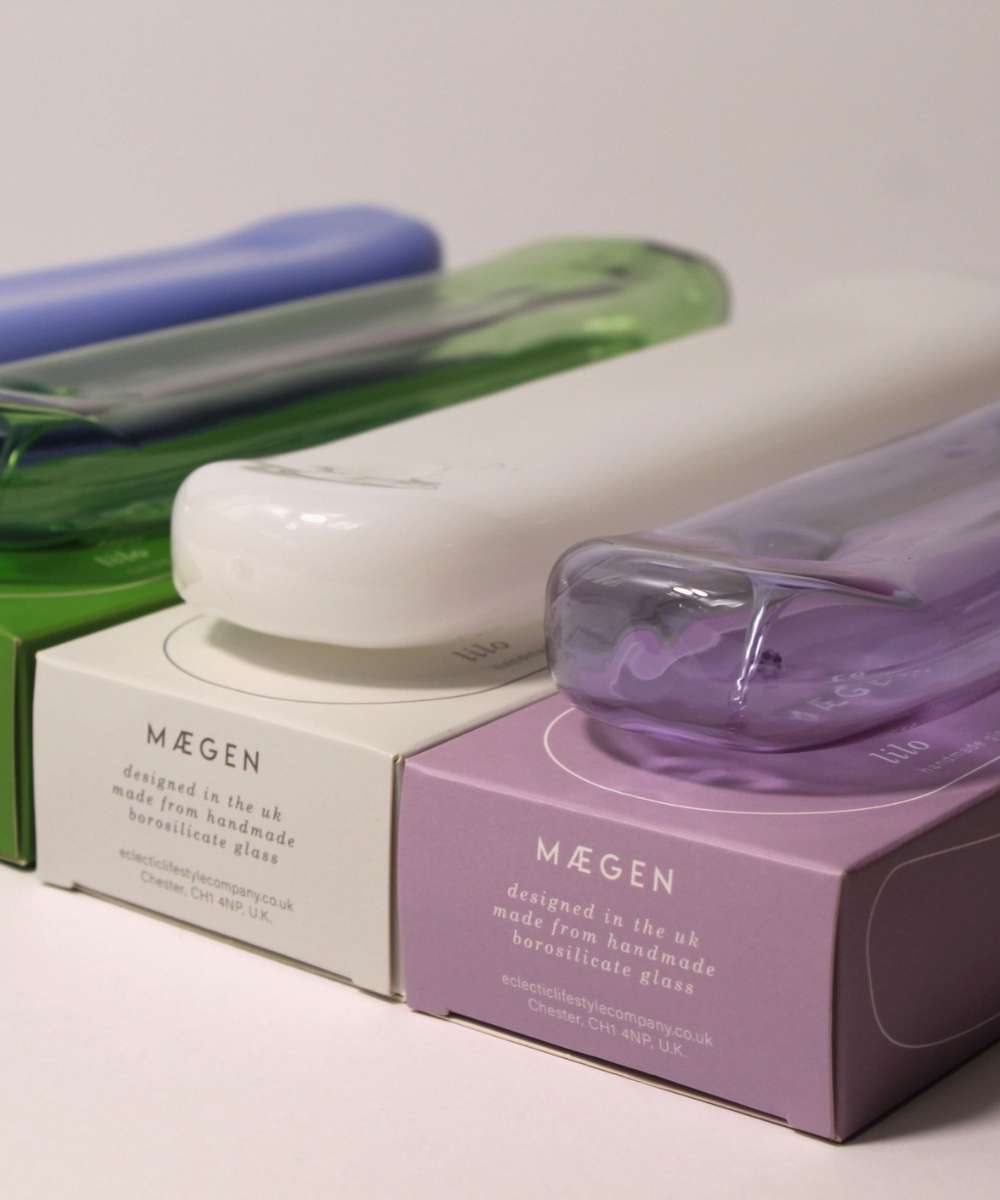 MÆGEN Lilo Glass Incense Holder - Milky White