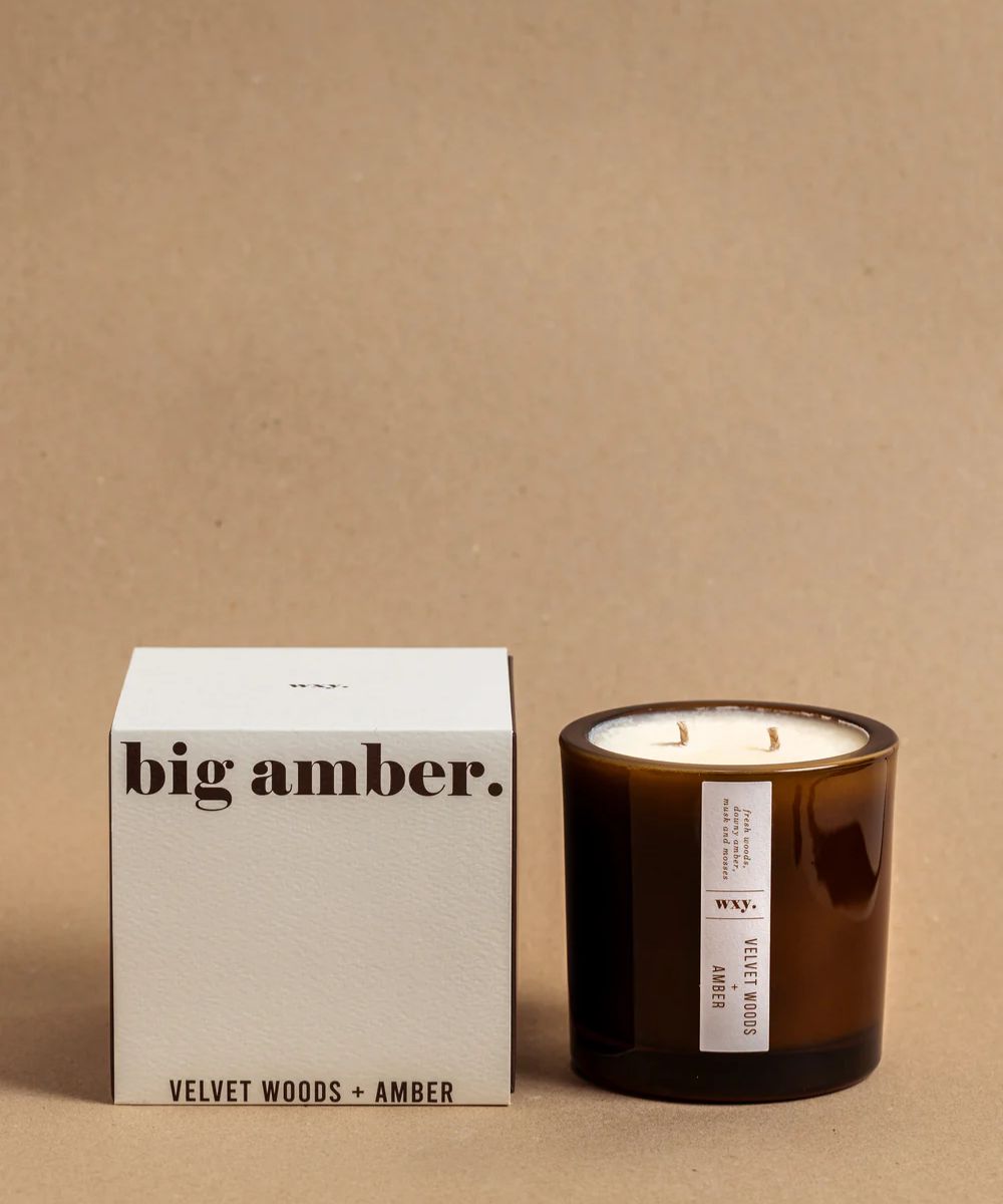 Wxy. Amber Velvet woods & Amber Candle