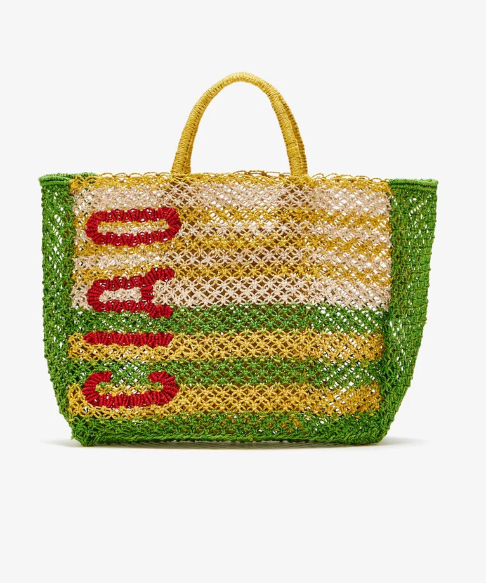 Olive Ciao Yellow Jute Bag