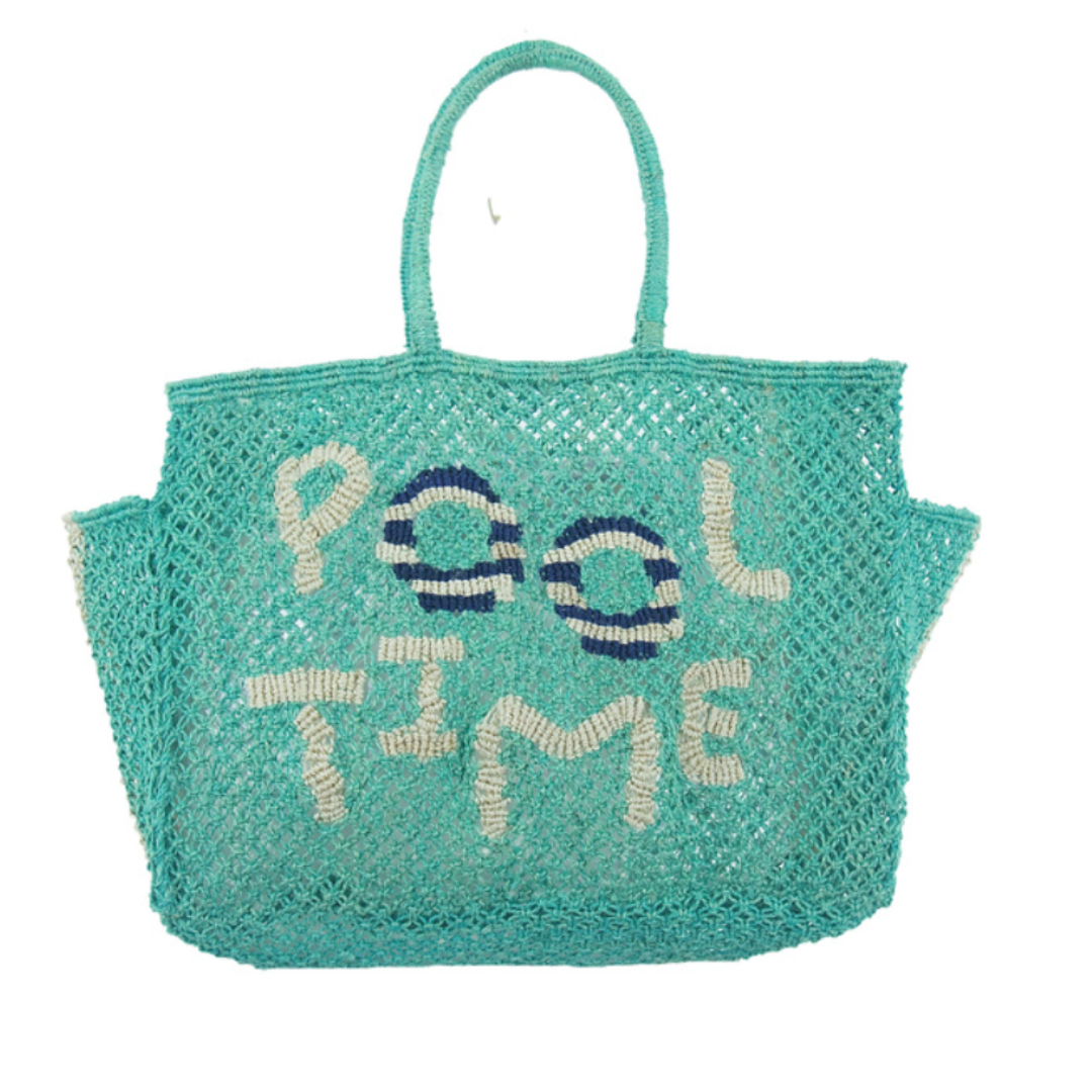 Barry Pool Time Jute Bag S Aqua - Saffron Souk 4 The Jacksons