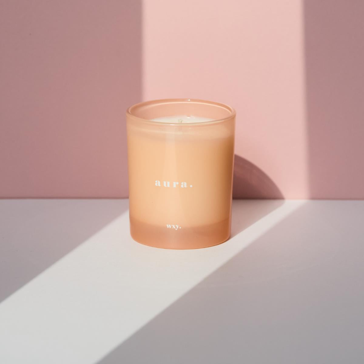 Wxy. Classic Aura Candle - White Woods and Amber Down