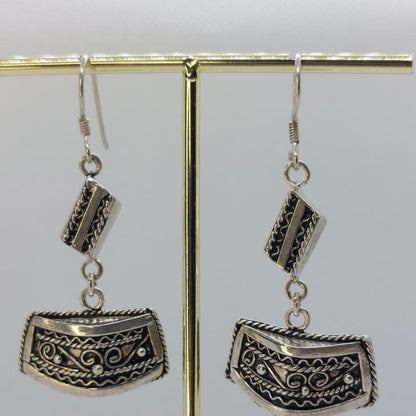 Silver dangle earrings