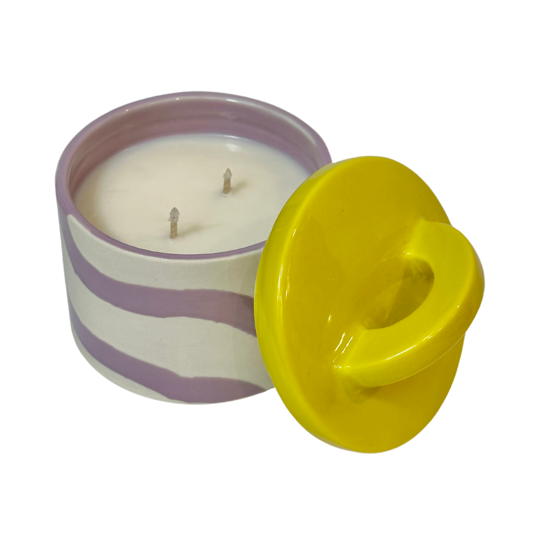 MÆGEN Pablo Pot Ceramic Candle - Floral Water Lotus & Rose
