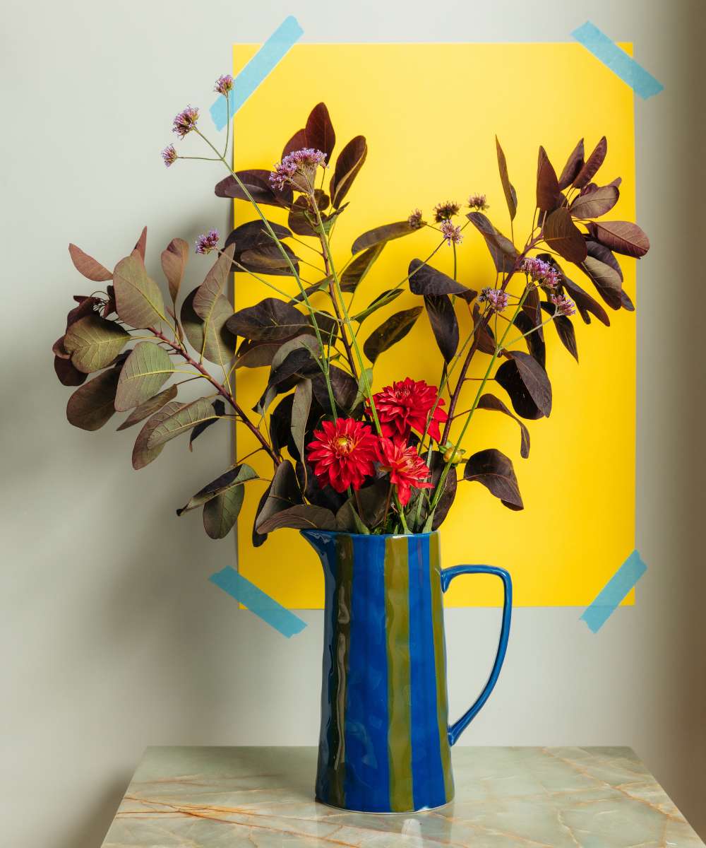 MÆGEN Marcelle Striped Jug - blue & Green