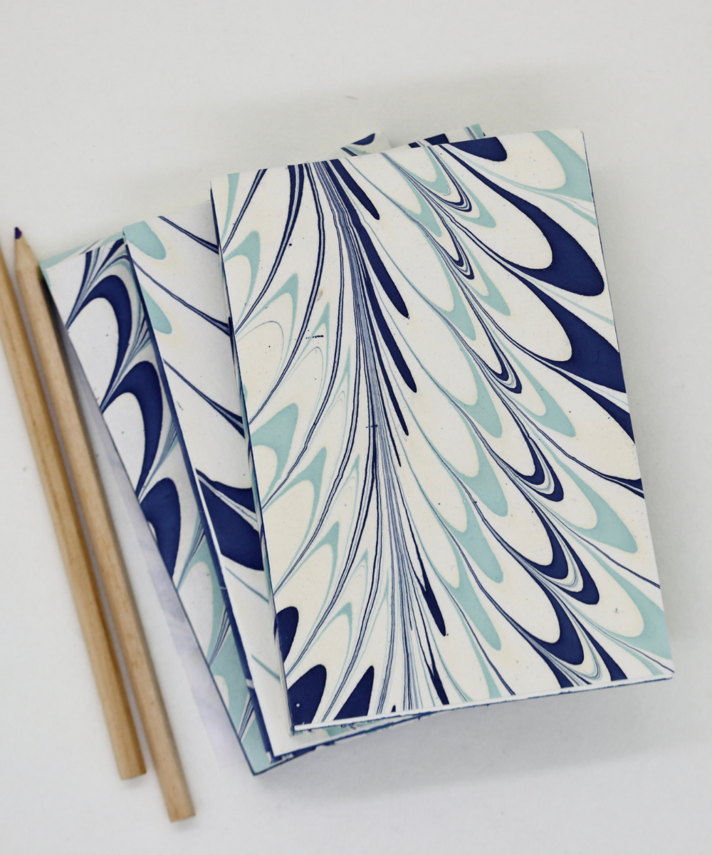 Marbled Notepad - Blue