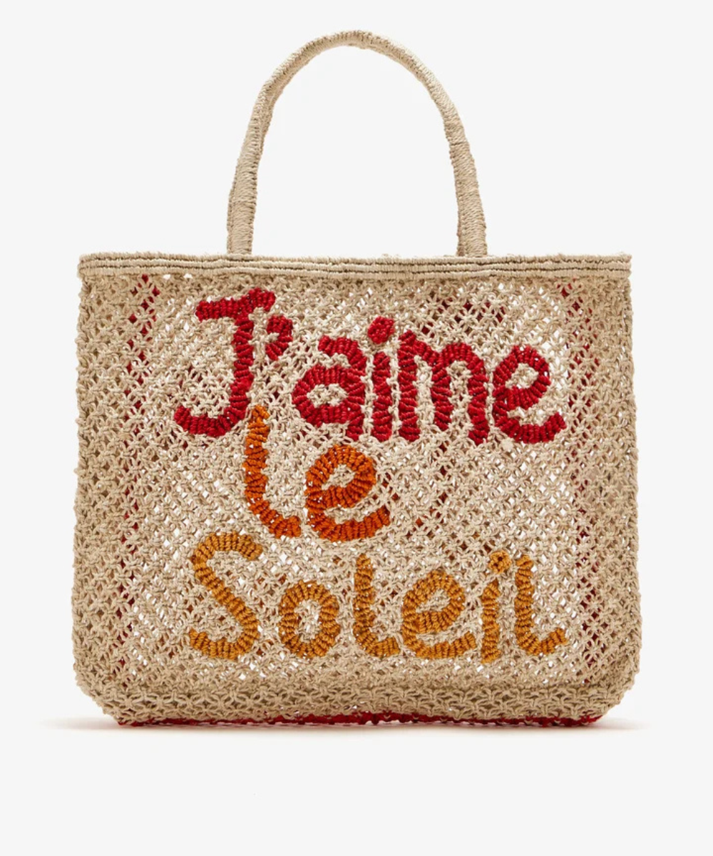 J’aime Le Soleil Natural Jute Bag - Small