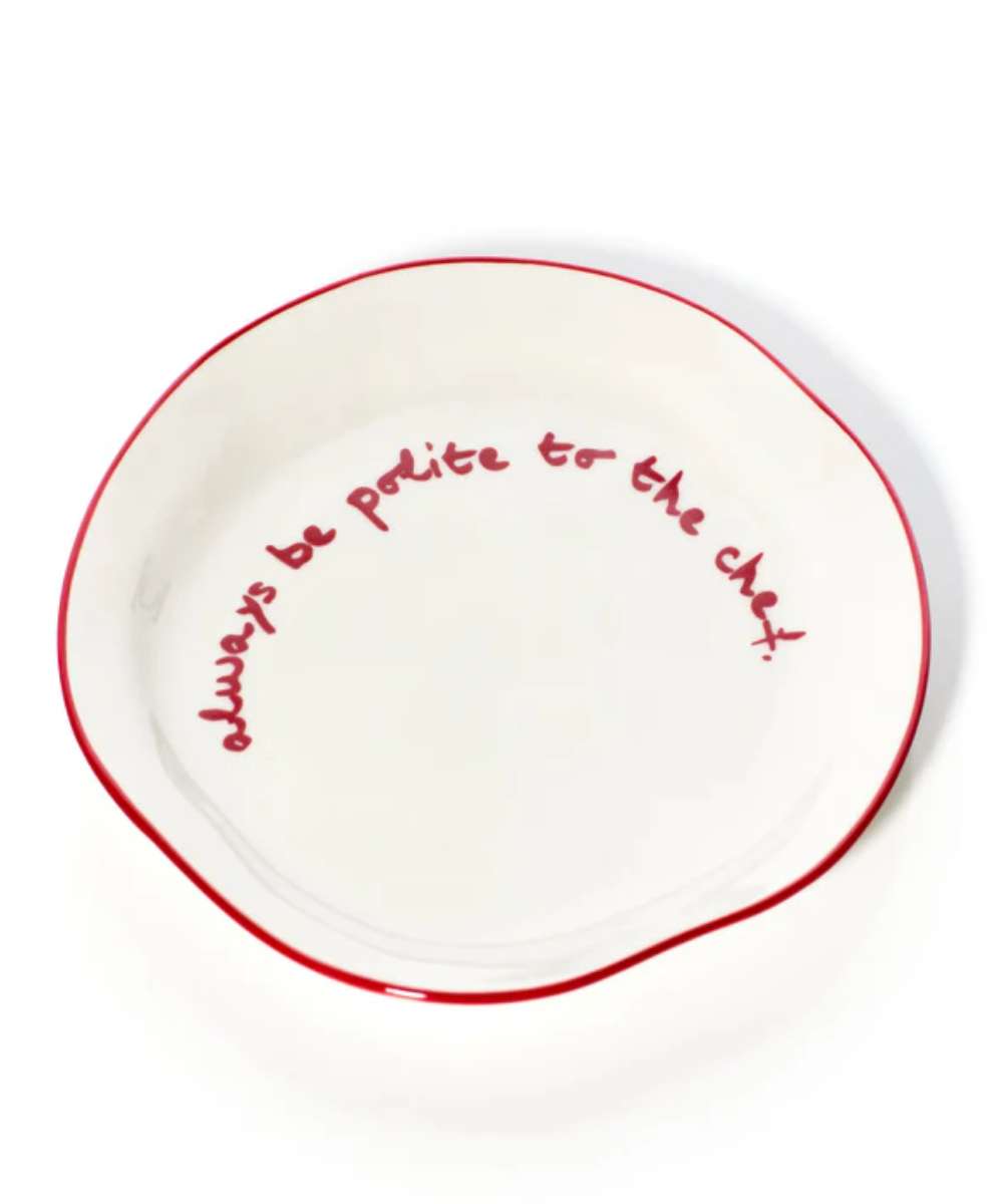 MÆGEN Slogan Plate - Always Be Polite To The Chef