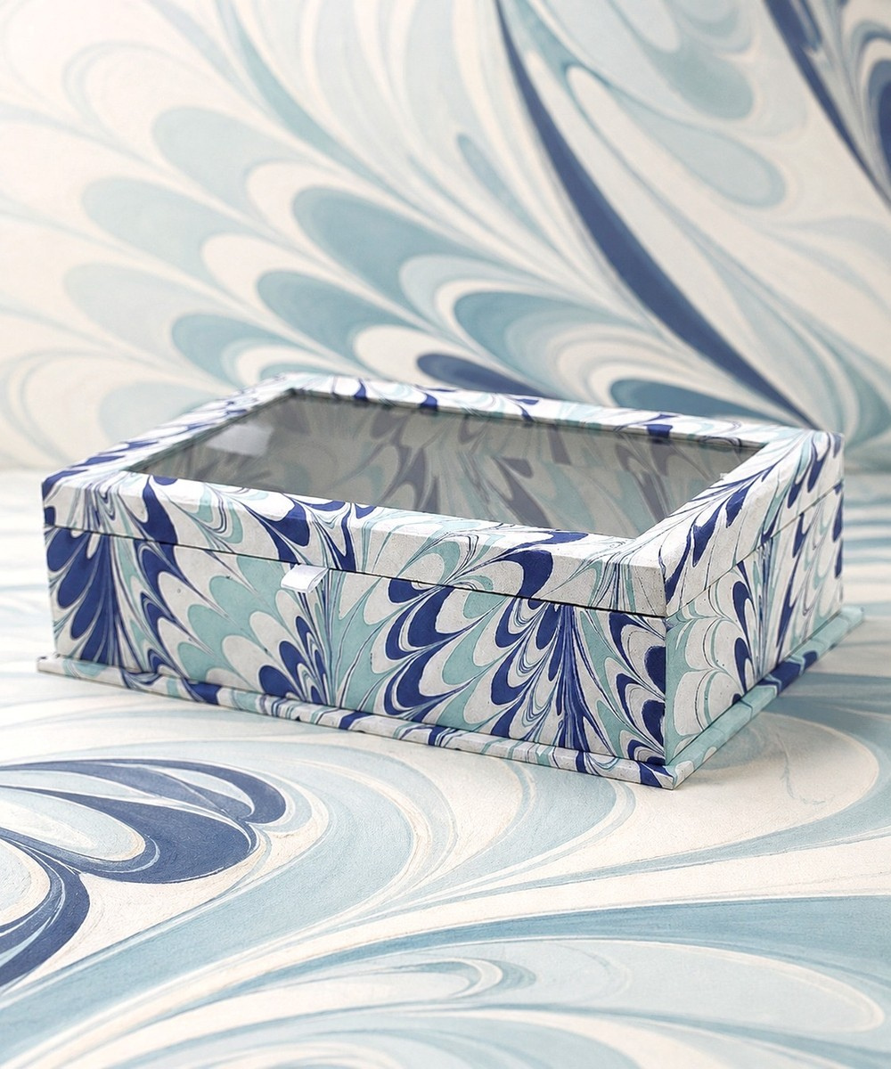 Marbled Treasure Box - Blue