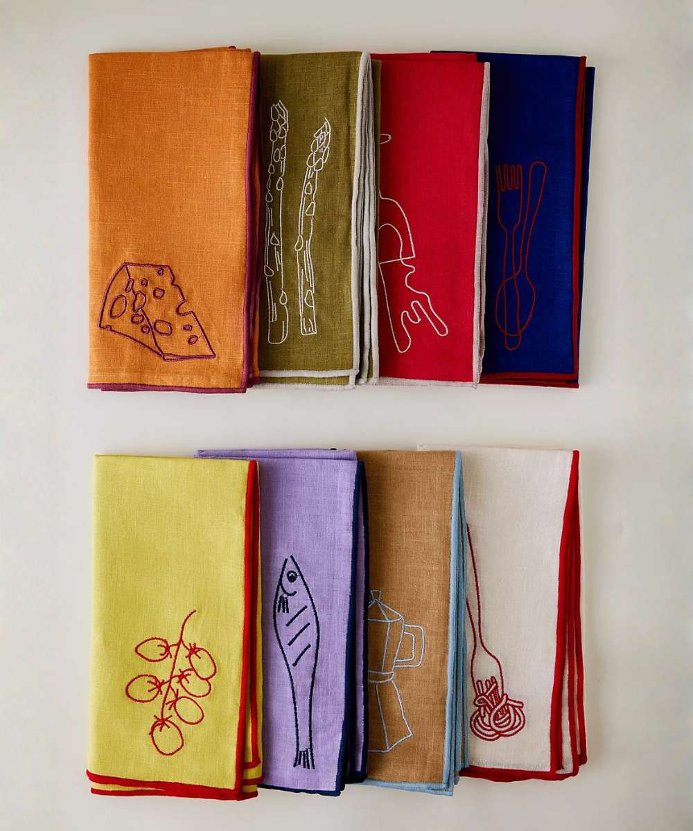 MÆGEN Linen-Blend Napkins - Espresso (set of 2)